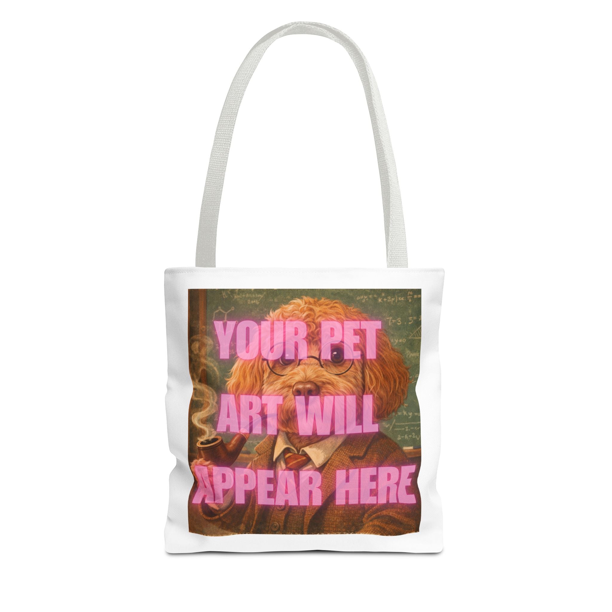 Custom Pet Portrait Tote Bag — Personalized Your Pet Art Will Appear Here Design