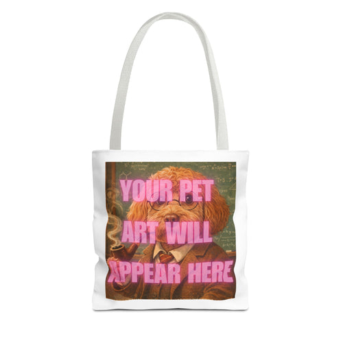 Custom Pet Portrait Tote Bag — Personalized Your Pet Art Will Appear Here Design