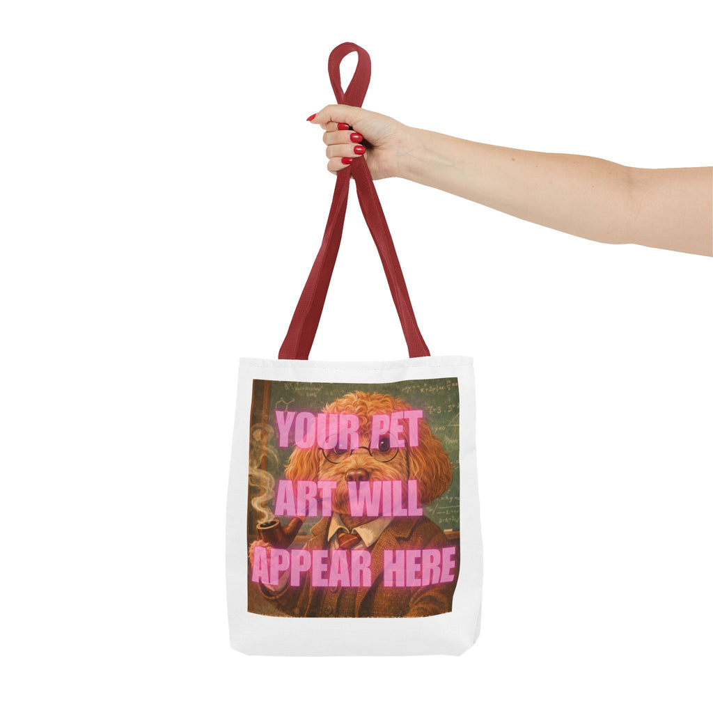 Custom Pet Portrait Tote Bag — Personalized Your Pet Art Will Appear Here Design