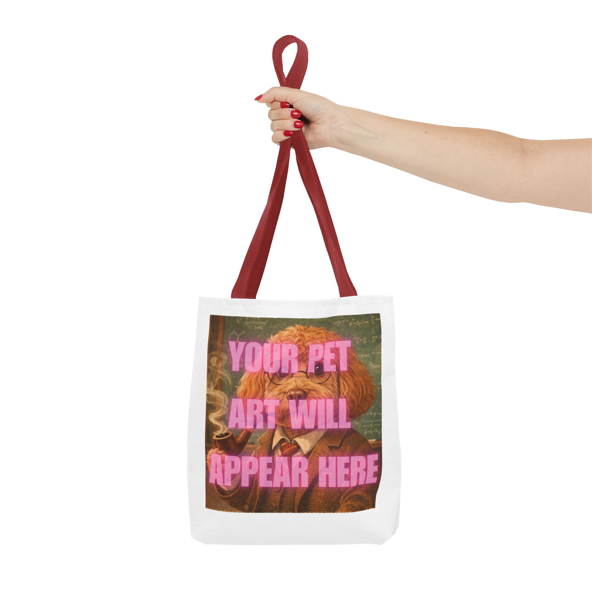 Custom Pet Portrait Tote Bag — Personalized Your Pet Art Will Appear Here Design