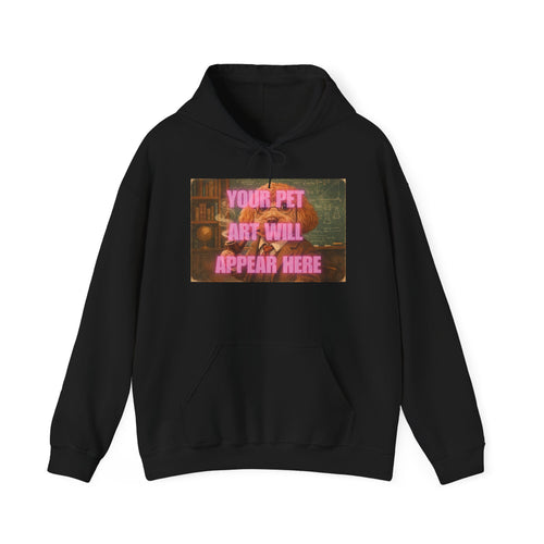 Custom Pet Portrait Hoodie — "Your Pet Art Will Appear Here" Personalized Sweatshirt