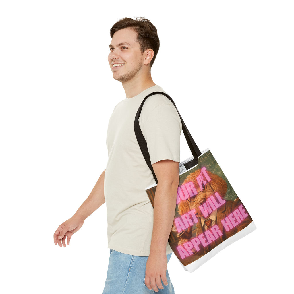 Custom Pet Portrait Tote Bag — Personalized Your Pet Art Will Appear Here Design