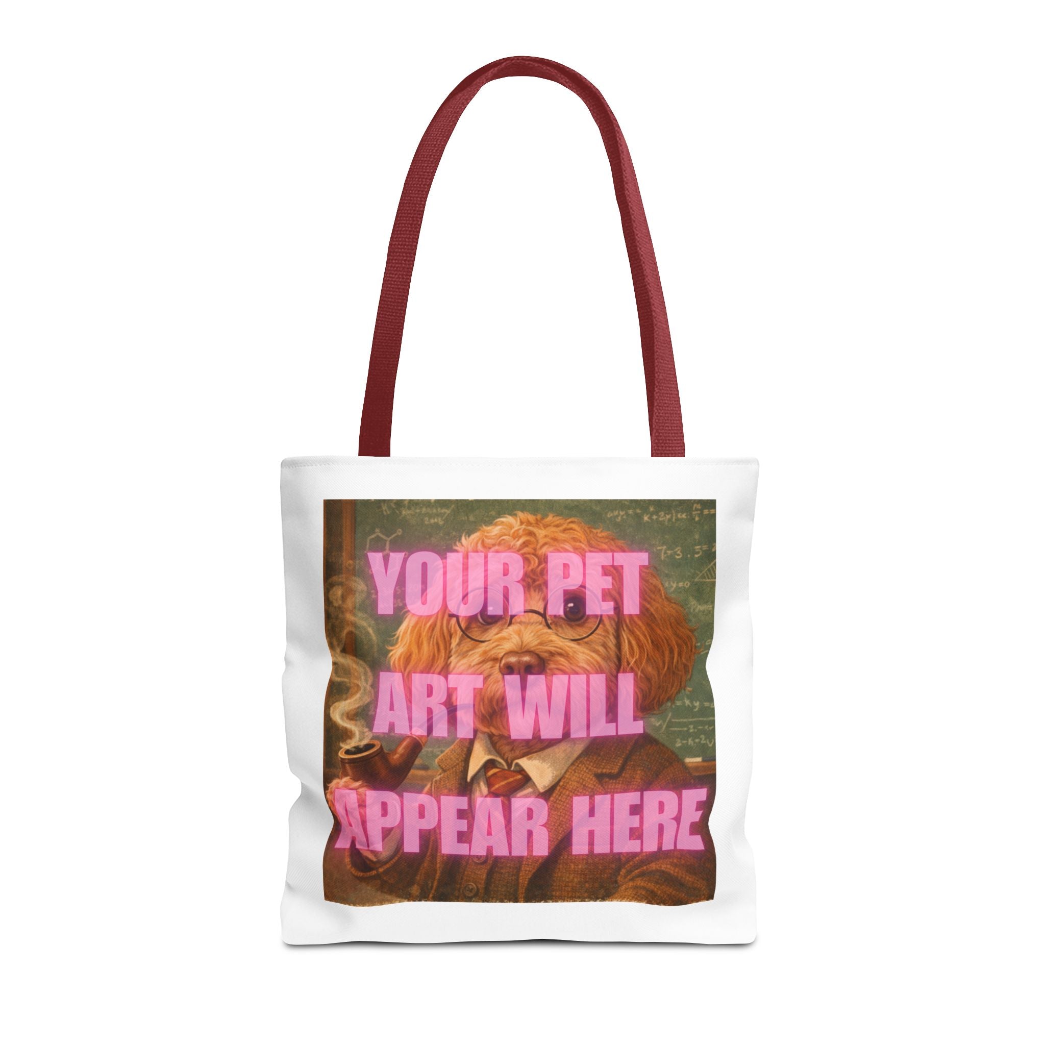 Custom Pet Portrait Tote Bag — Personalized Your Pet Art Will Appear Here Design
