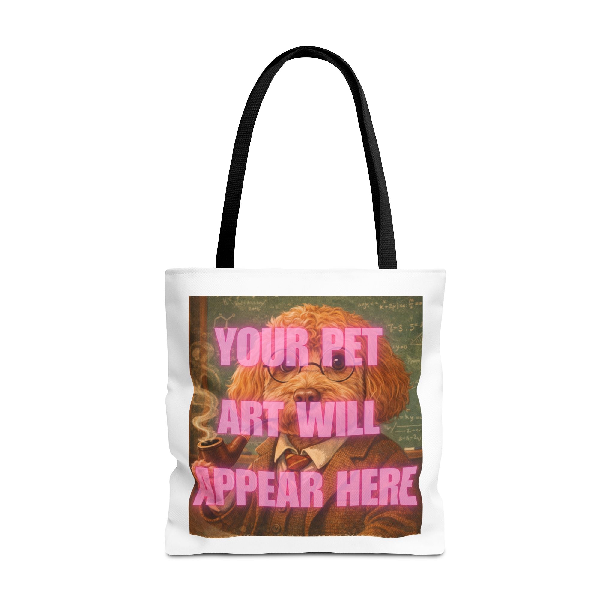 Custom Pet Portrait Tote Bag — Personalized Your Pet Art Will Appear Here Design