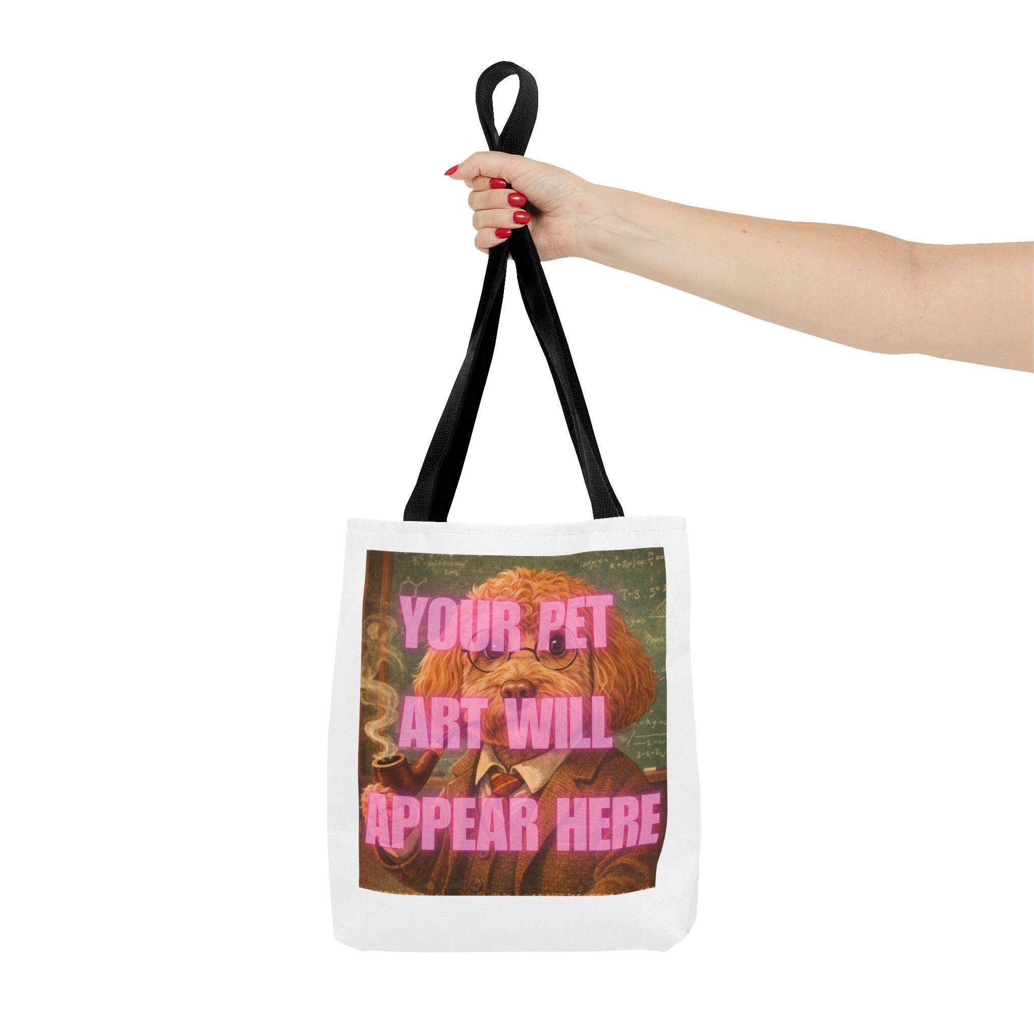 Custom Pet Portrait Tote Bag — Personalized Your Pet Art Will Appear Here Design