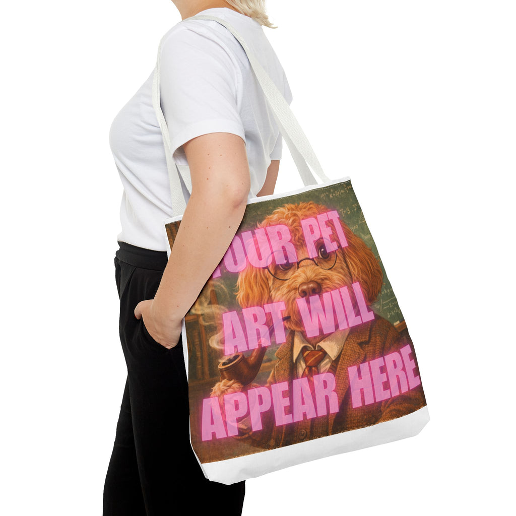 Custom Pet Portrait Tote Bag — Personalized Your Pet Art Will Appear Here Design
