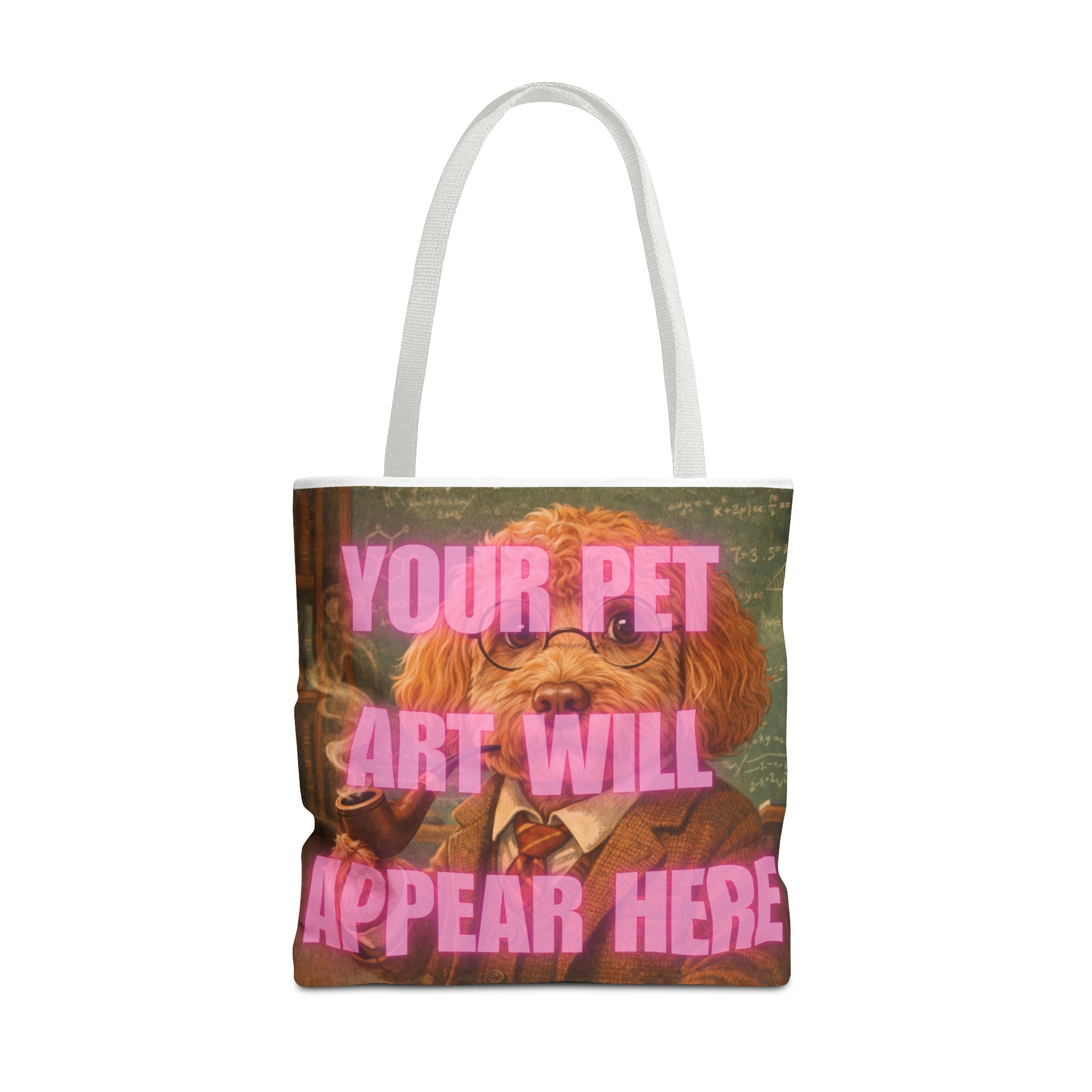 Custom Pet Portrait Tote Bag — Personalized Your Pet Art Will Appear Here Design