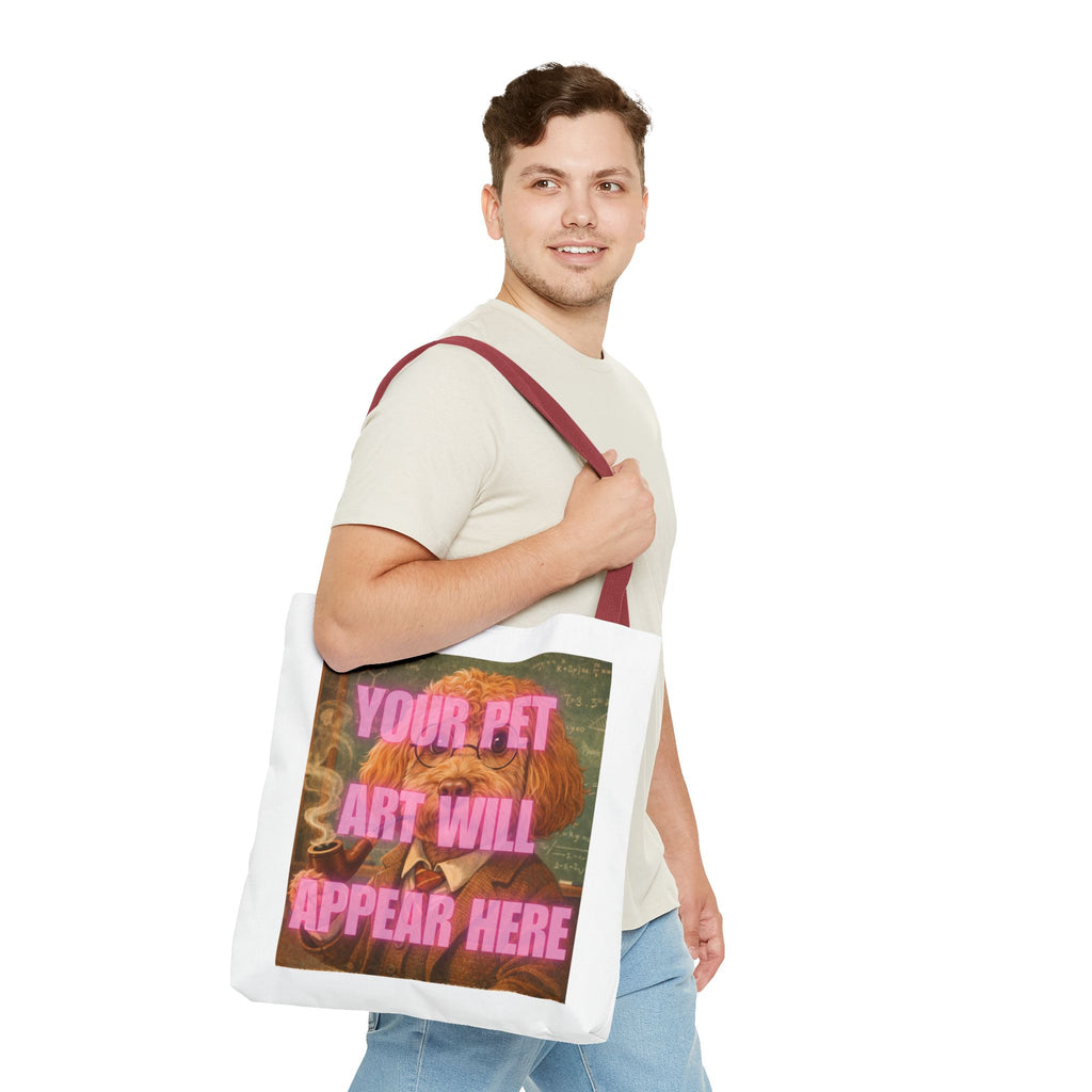 Custom Pet Portrait Tote Bag — Personalized Your Pet Art Will Appear Here Design