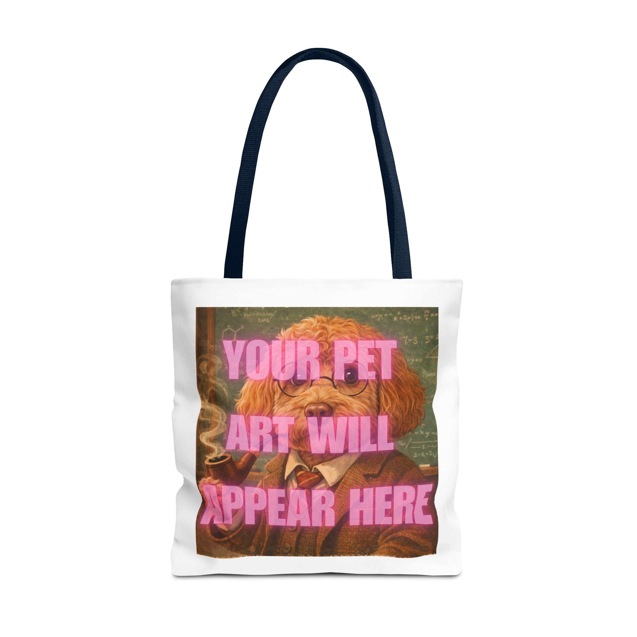 Custom Pet Portrait Tote Bag — Personalized Your Pet Art Will Appear Here Design