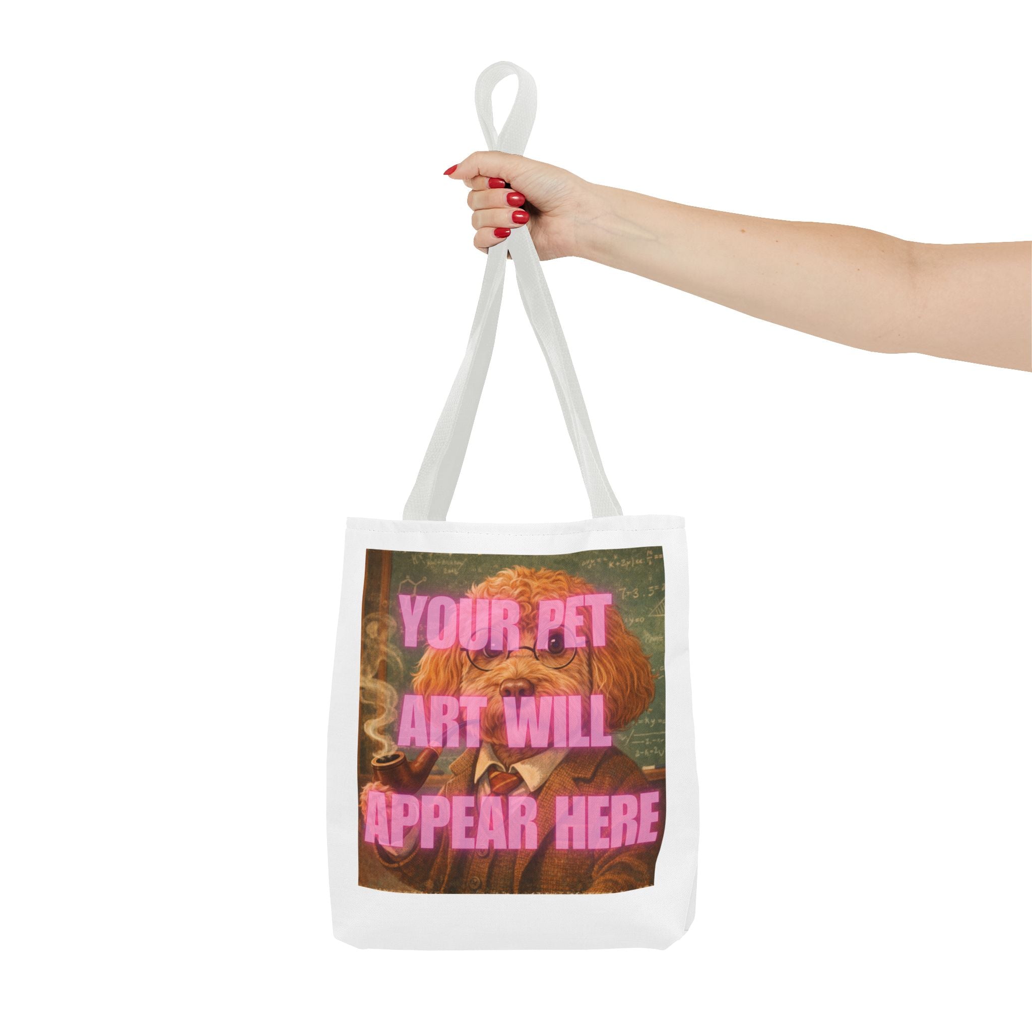 Custom Pet Portrait Tote Bag — Personalized Your Pet Art Will Appear Here Design