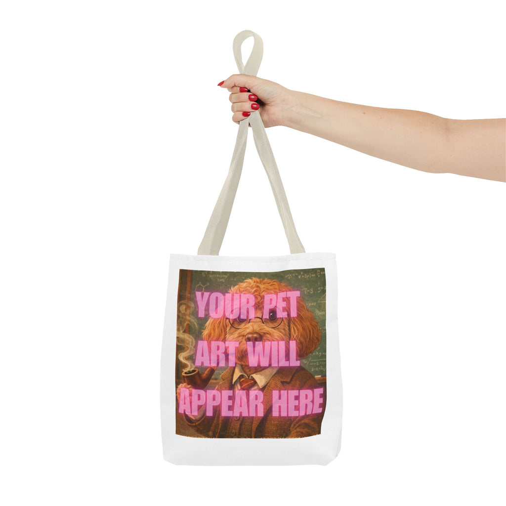 Custom Pet Portrait Tote Bag — Personalized Your Pet Art Will Appear Here Design