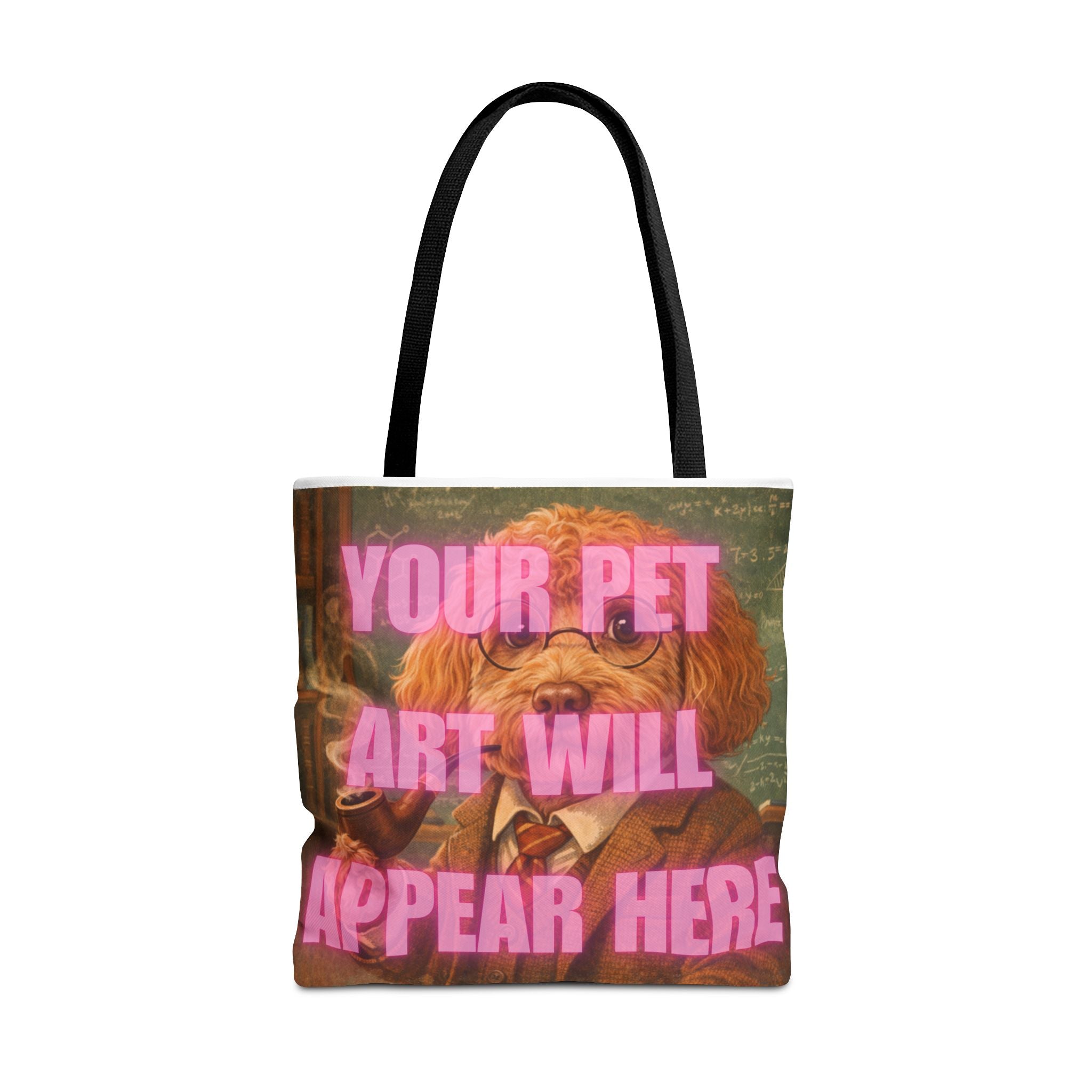 Custom Pet Portrait Tote Bag — Personalized Your Pet Art Will Appear Here Design