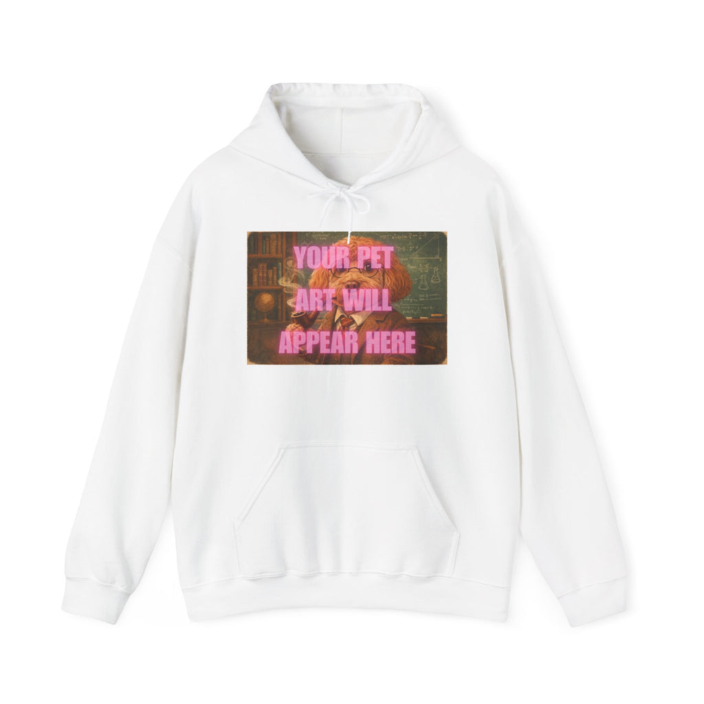 Custom Pet Portrait Hoodie — "Your Pet Art Will Appear Here" Personalized Sweatshirt