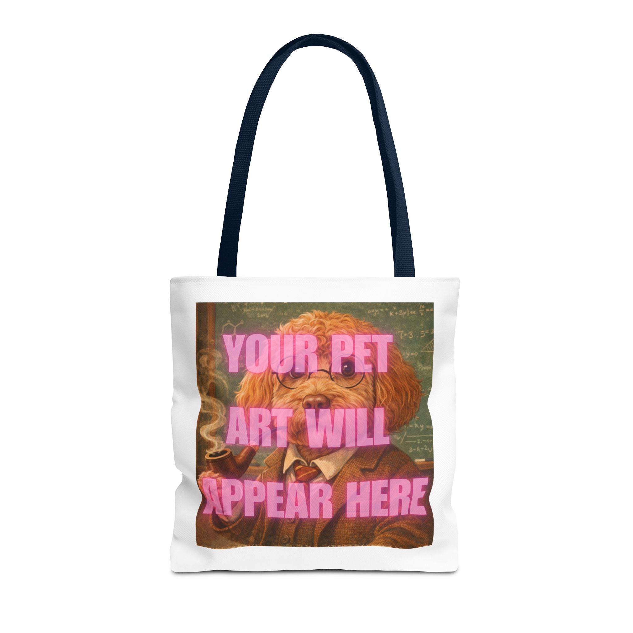 Custom Pet Portrait Tote Bag — Personalized Your Pet Art Will Appear Here Design