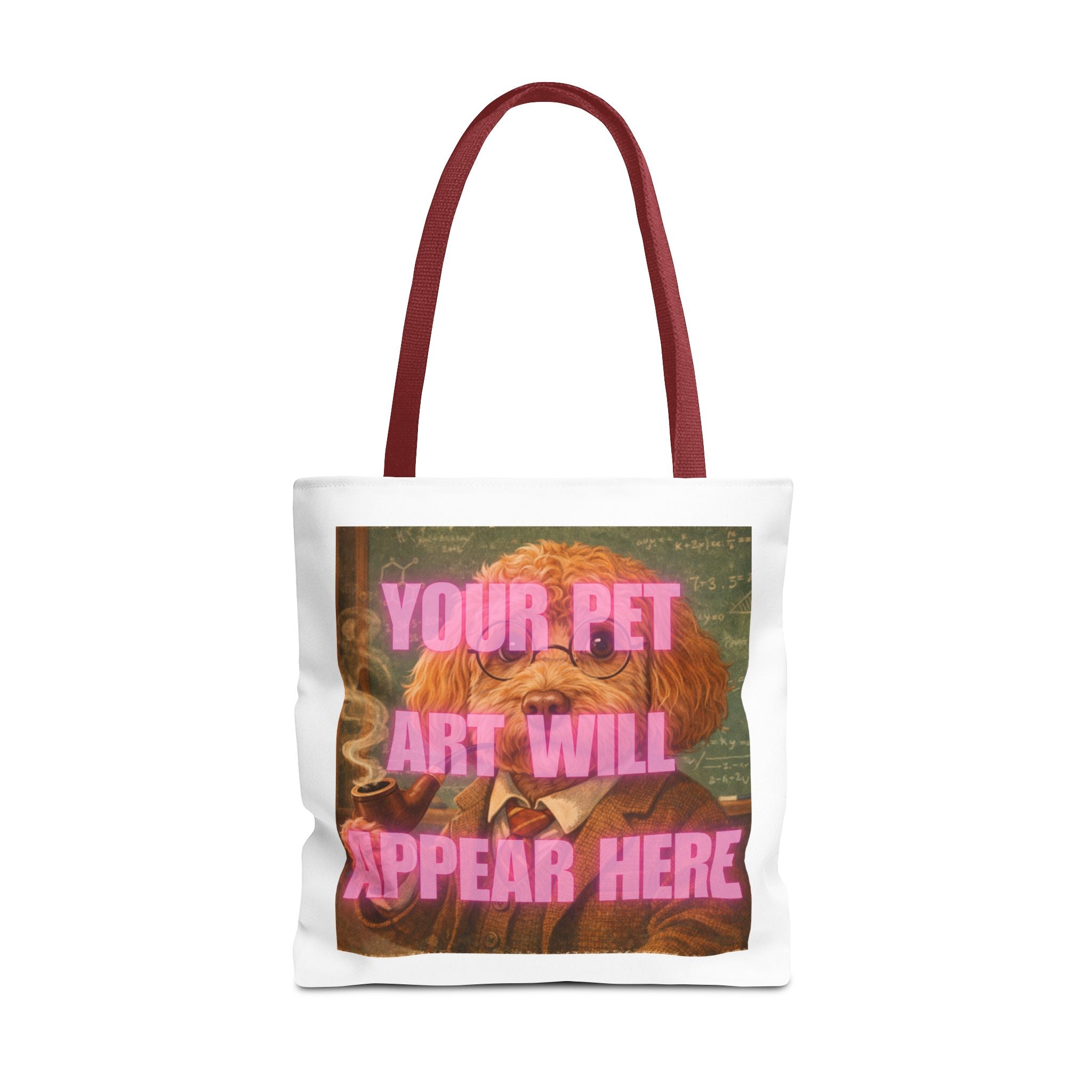 Custom Pet Portrait Tote Bag — Personalized Your Pet Art Will Appear Here Design