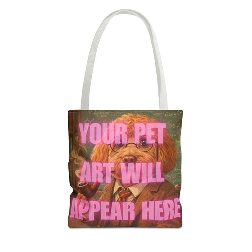 Custom Pet Portrait Tote Bag — Personalized Your Pet Art Will Appear Here Design