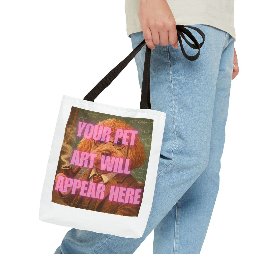 Custom Pet Portrait Tote Bag — Personalized Your Pet Art Will Appear Here Design