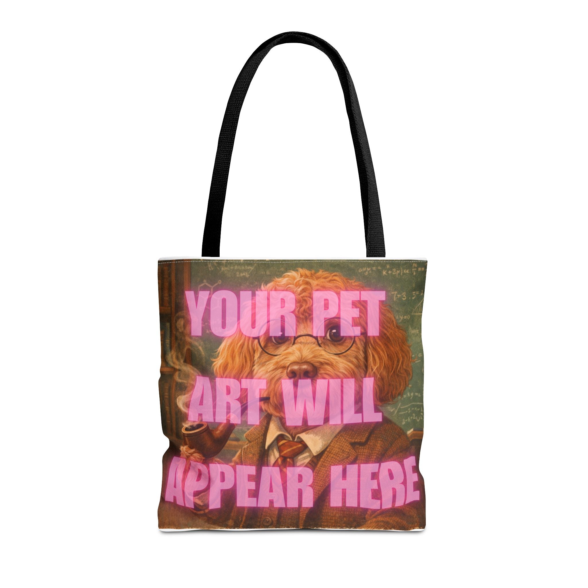 Custom Pet Portrait Tote Bag — Personalized Your Pet Art Will Appear Here Design