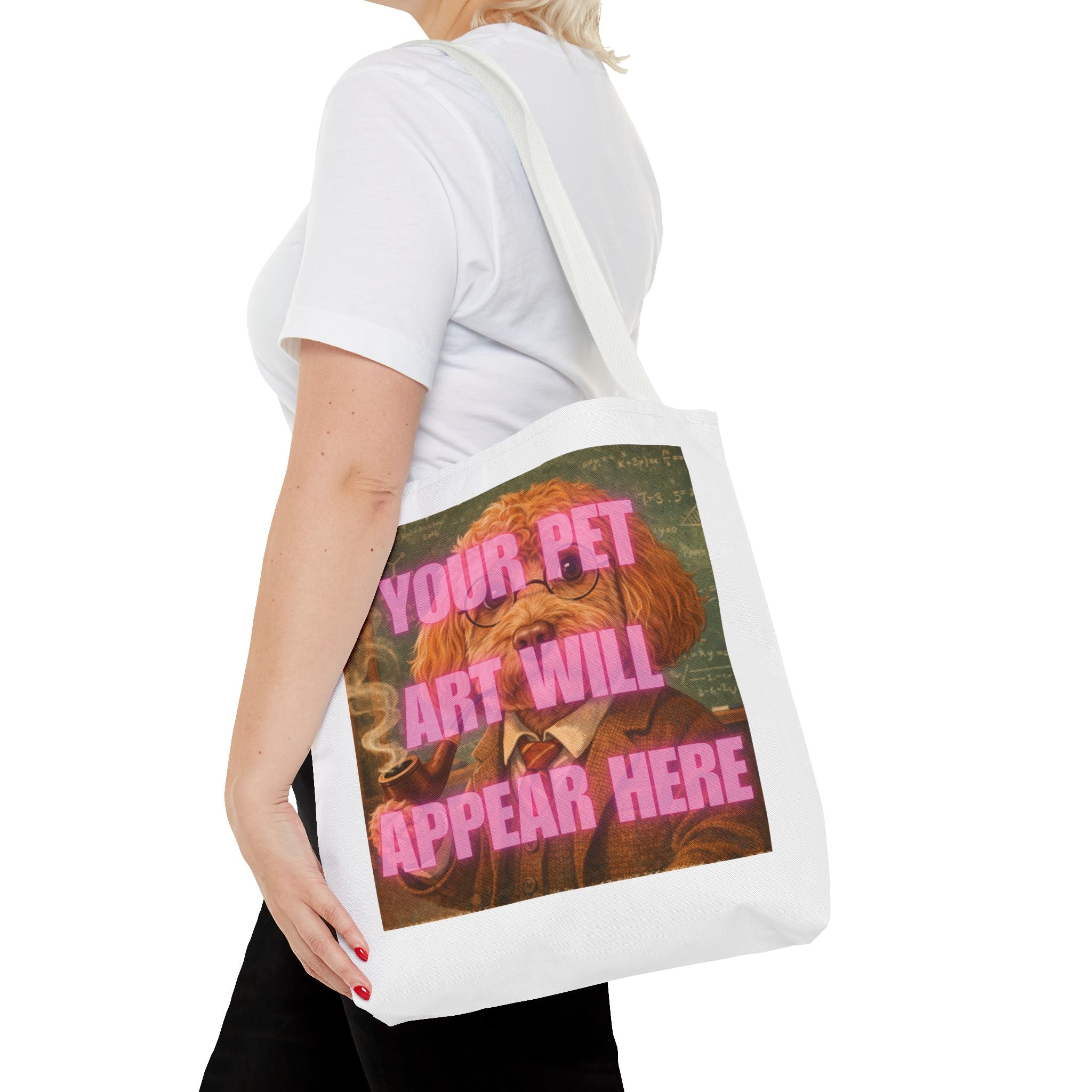 Custom Pet Portrait Tote Bag — Personalized Your Pet Art Will Appear Here Design