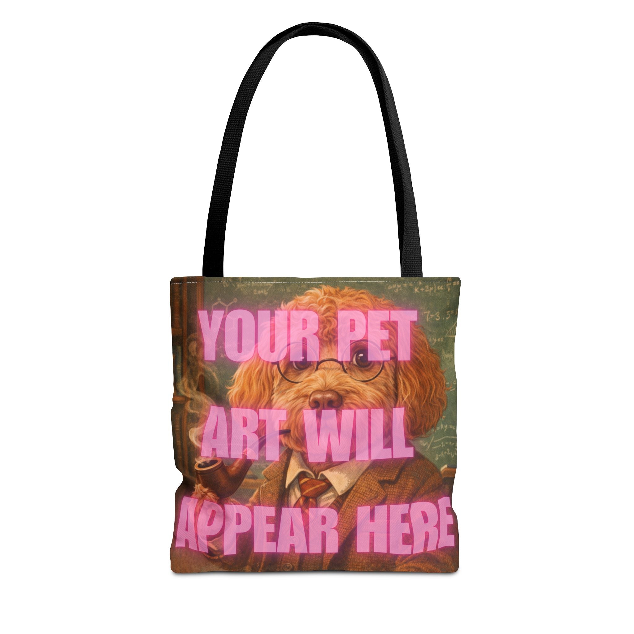 Custom Pet Portrait Tote Bag — Personalized Your Pet Art Will Appear Here Design