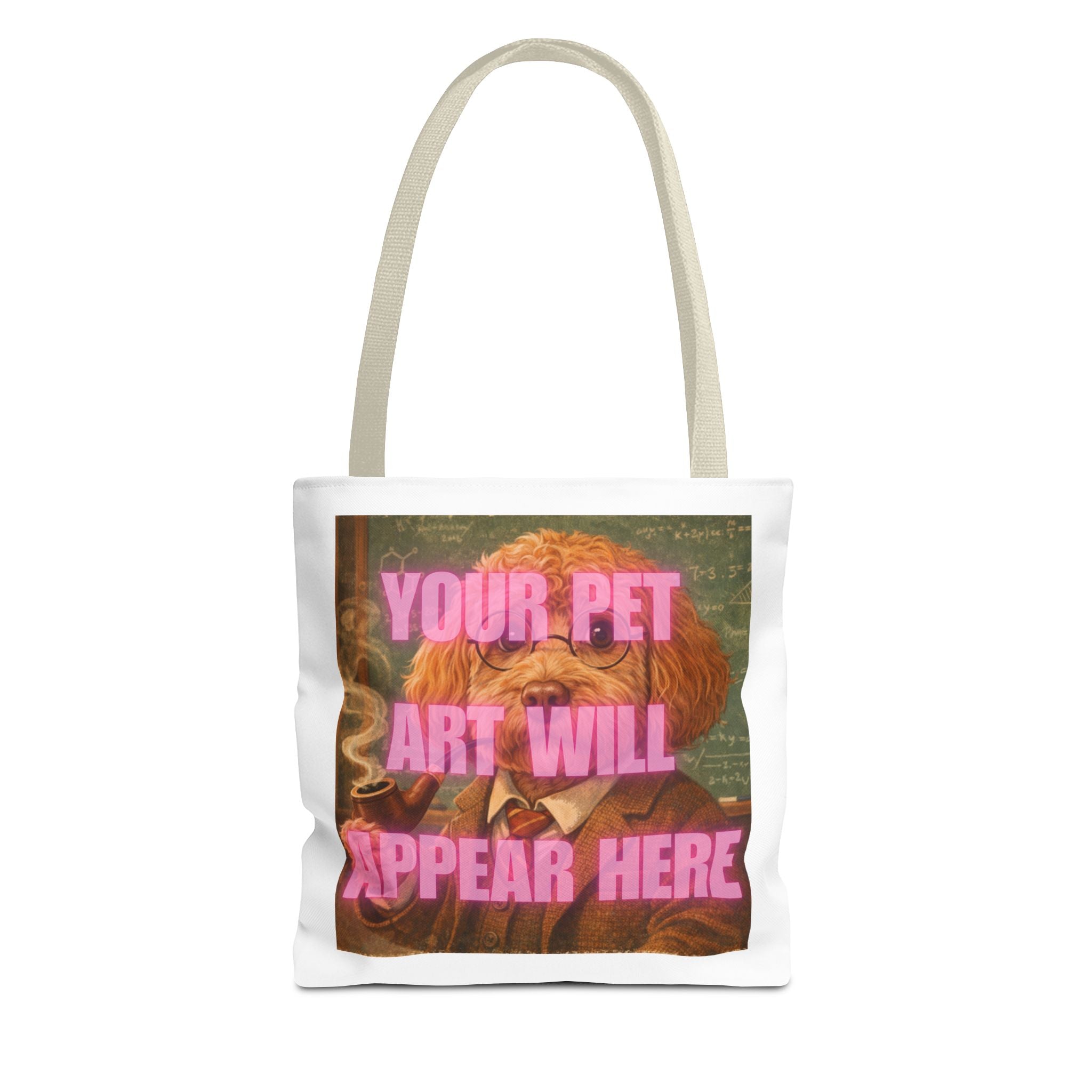 Custom Pet Portrait Tote Bag — Personalized Your Pet Art Will Appear Here Design