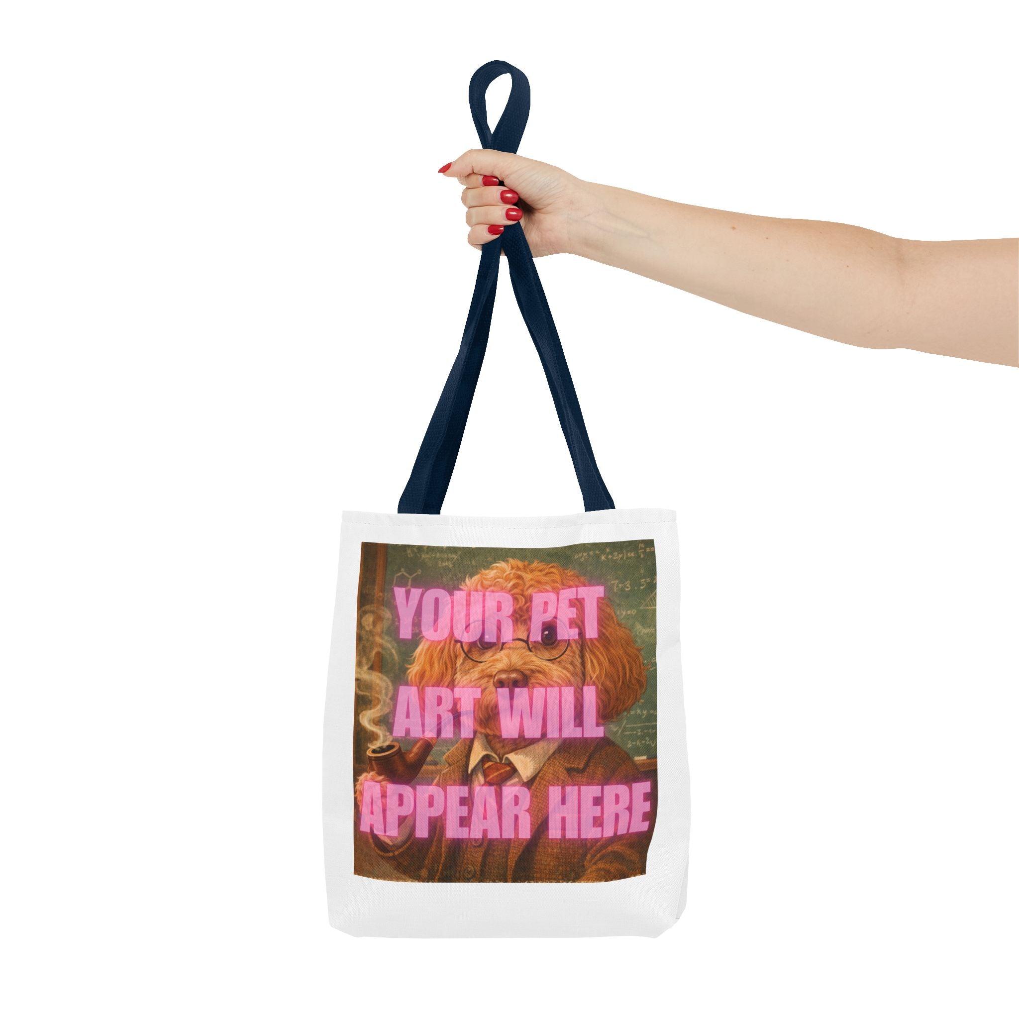 Custom Pet Portrait Tote Bag — Personalized Your Pet Art Will Appear Here Design