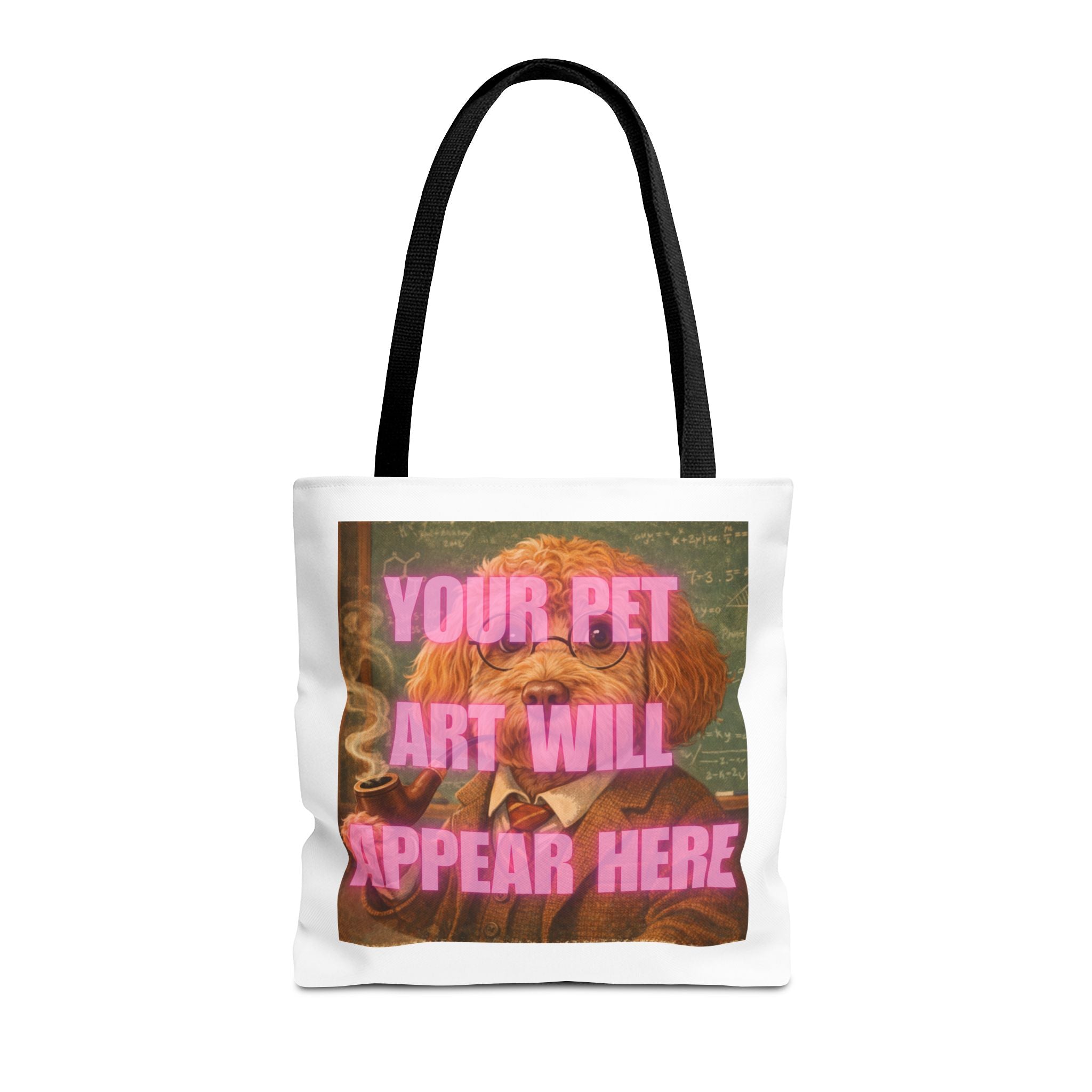 Custom Pet Portrait Tote Bag — Personalized Your Pet Art Will Appear Here Design