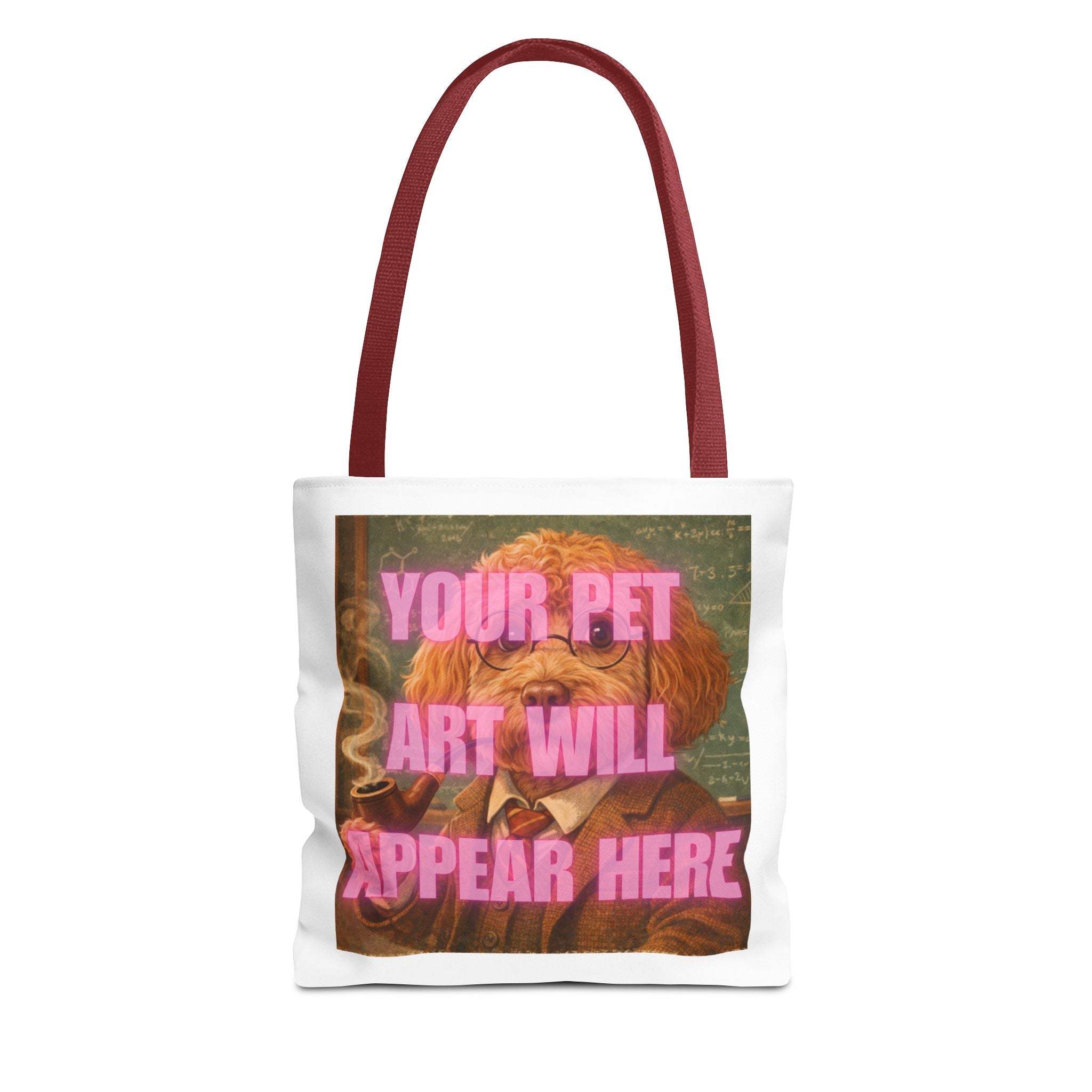 Custom Pet Portrait Tote Bag — Personalized Your Pet Art Will Appear Here Design